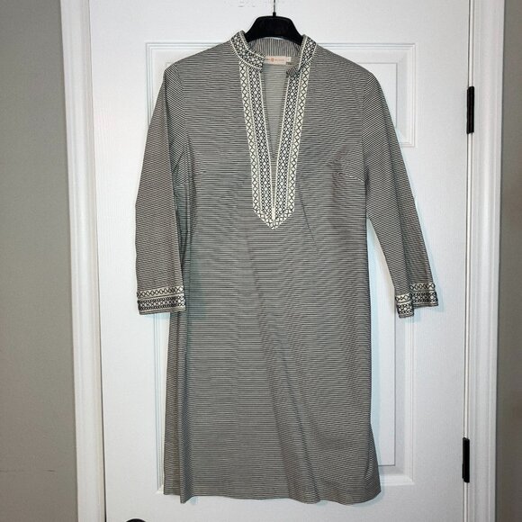 Tory Burch: Navy and White Striped Tunic Dress (size 4) - Picture 1 of 7